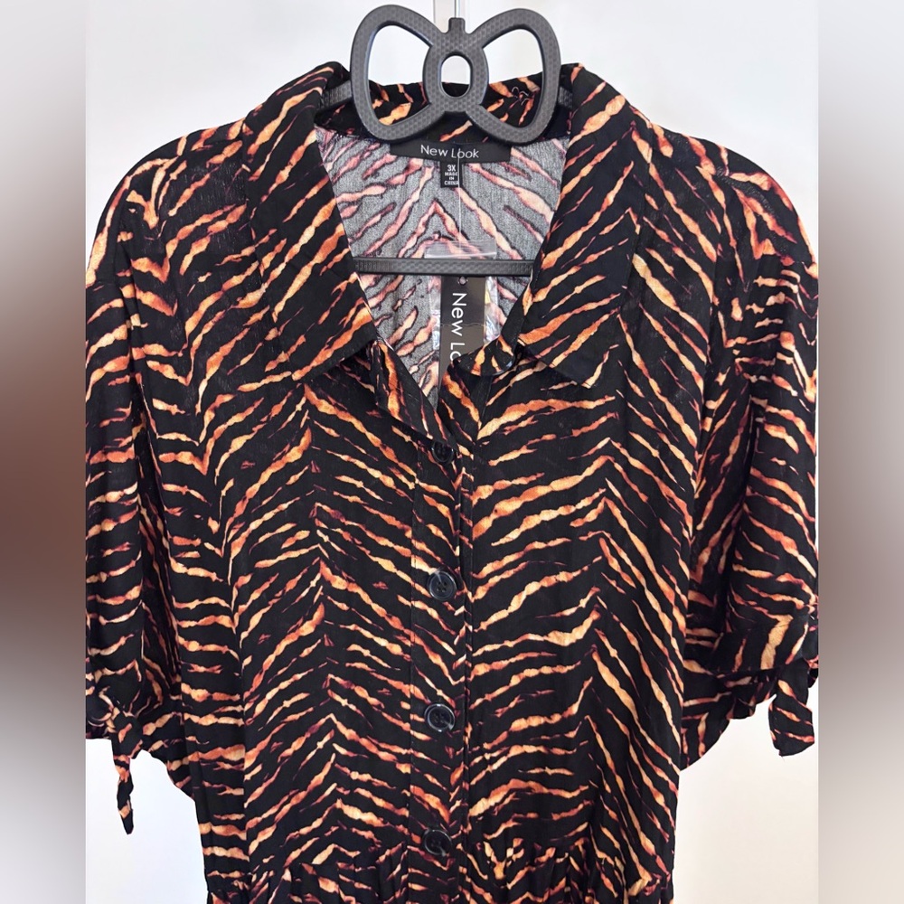 New Look Resort Tiger Shirt Dress 3X